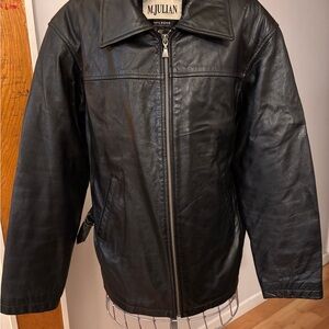 M. Julian Men's Black Leather Jacket